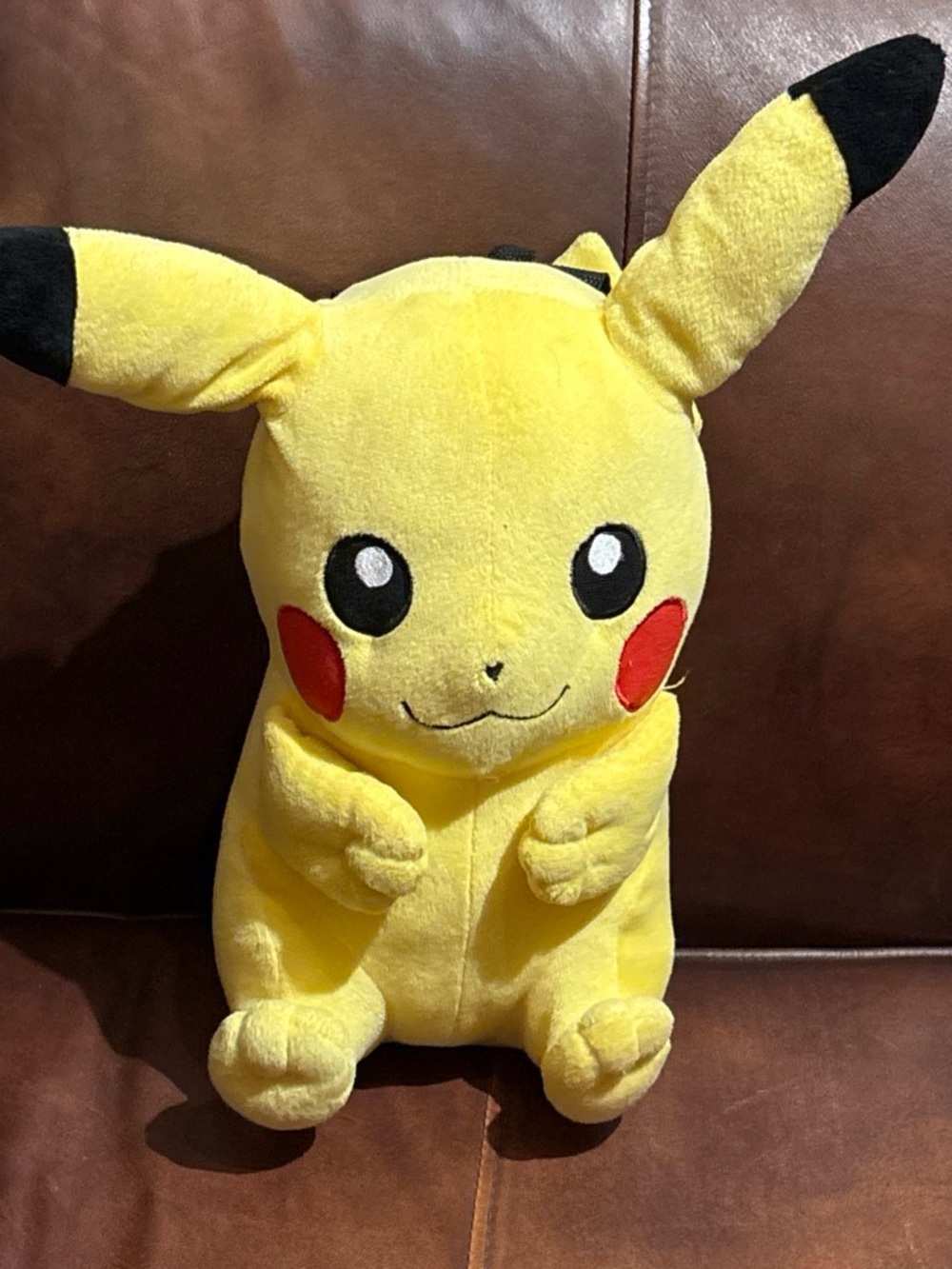 Pokemon Pikachu Plush Backpack - Cute Pikachu Stuffed Zipper Back Pocket